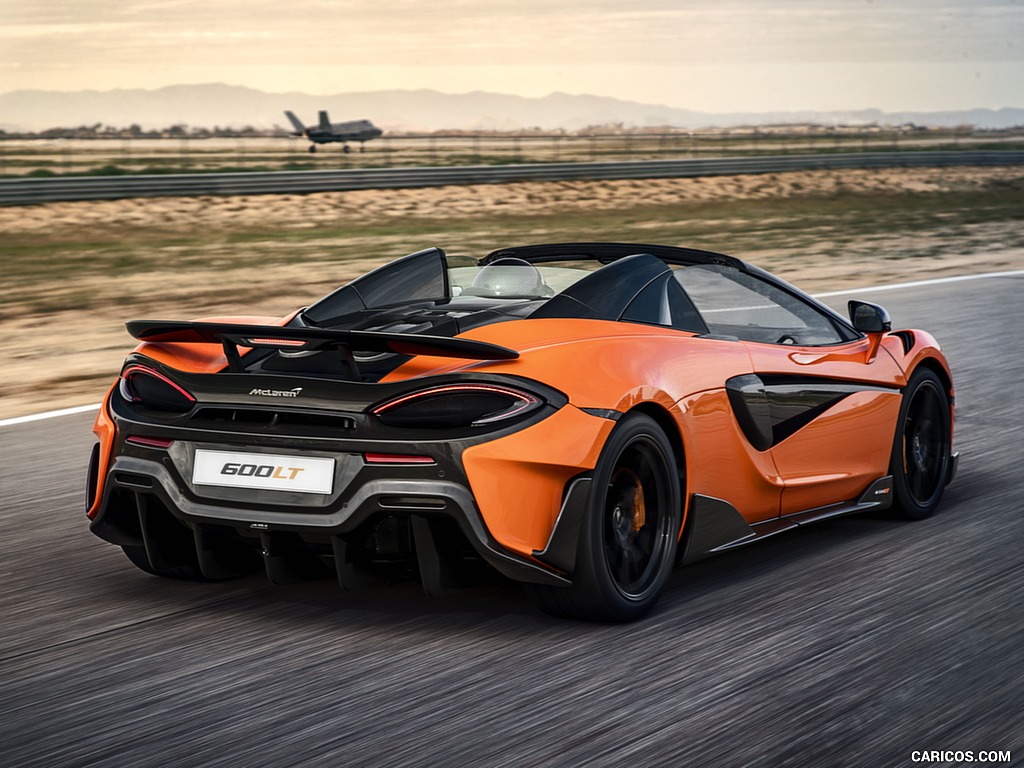 2020 McLaren 600LT Spider (Color: Myan Orange) - Rear Three-Quarter