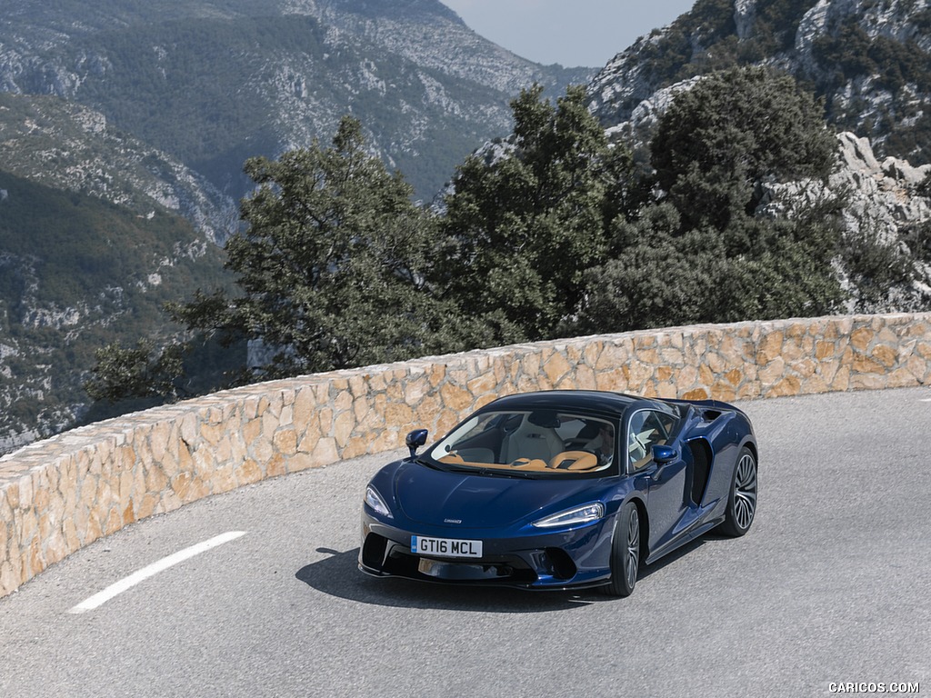 2020 McLaren GT (Color: Namaka Blue) - Front Three-Quarter