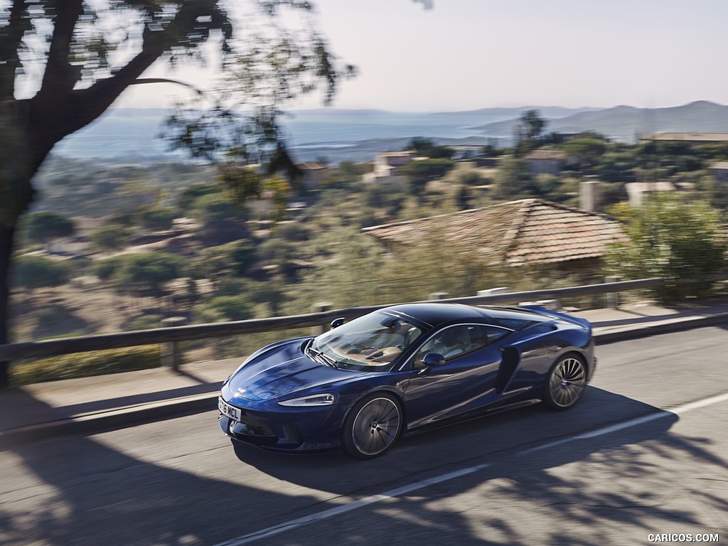 2020 McLaren GT (Color: Namaka Blue) - Front Three-Quarter