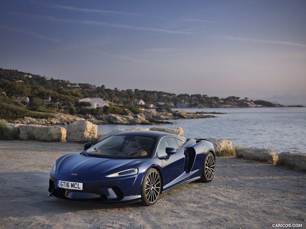 2020 McLaren GT (Color: Namaka Blue) - Front Three-Quarter