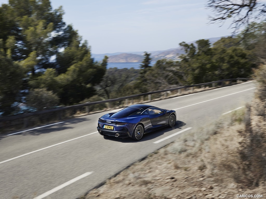 2020 McLaren GT (Color: Namaka Blue) - Rear Three-Quarter