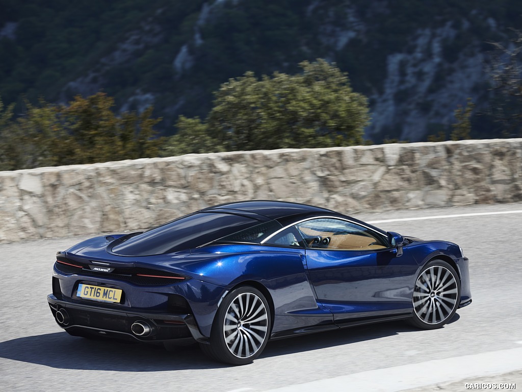 2020 McLaren GT (Color: Namaka Blue) - Rear Three-Quarter