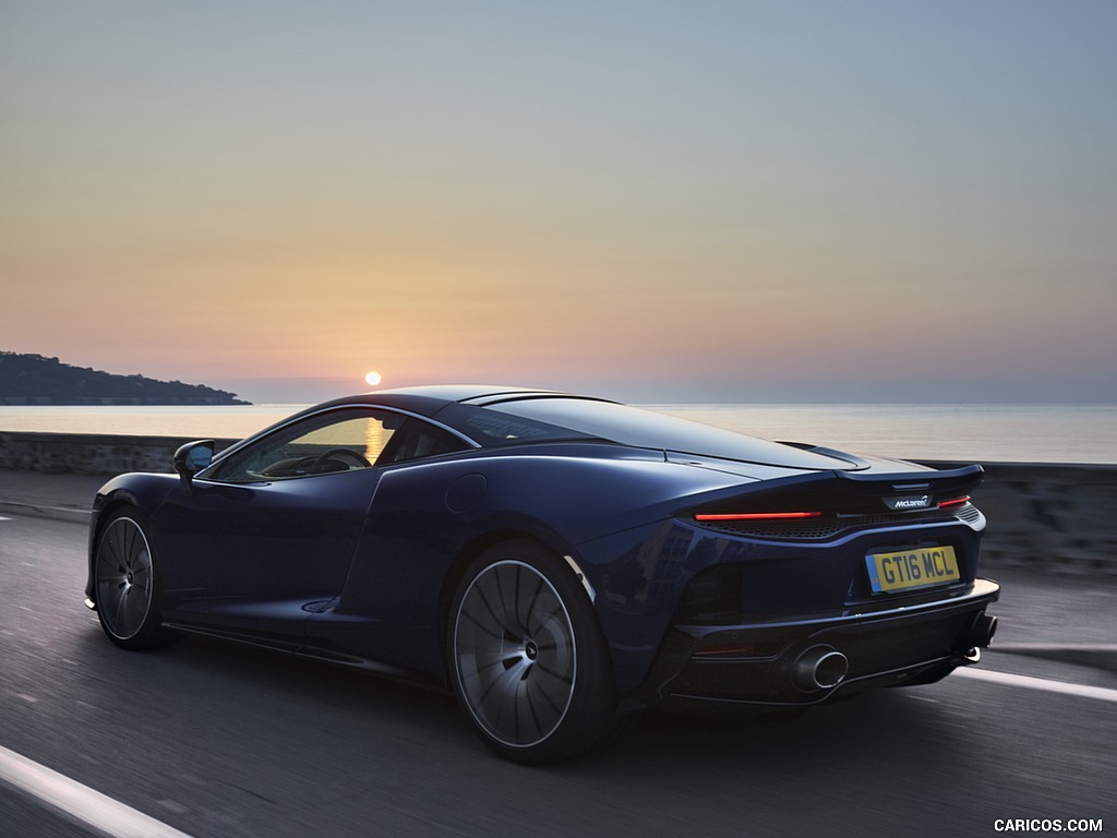 2020 McLaren GT (Color: Namaka Blue) - Rear Three-Quarter