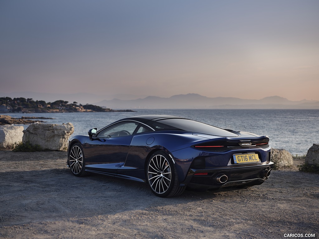 2020 McLaren GT (Color: Namaka Blue) - Rear Three-Quarter