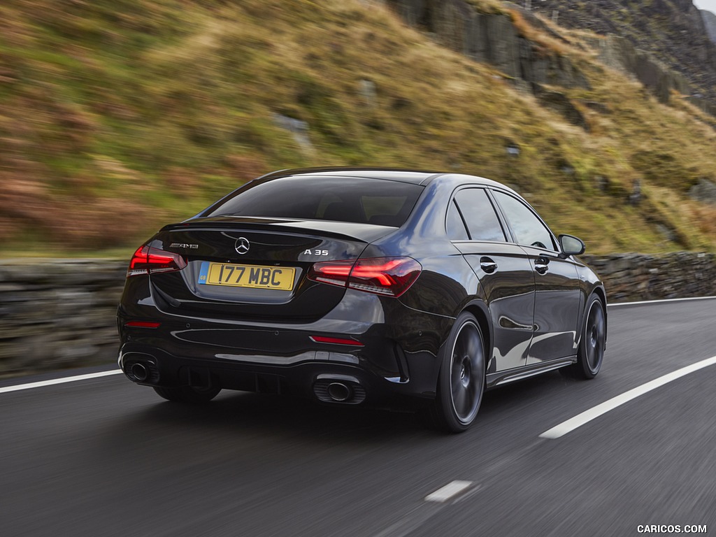 2020 Mercedes-AMG A 35 Sedan (UK-Spec) - Rear Three-Quarter