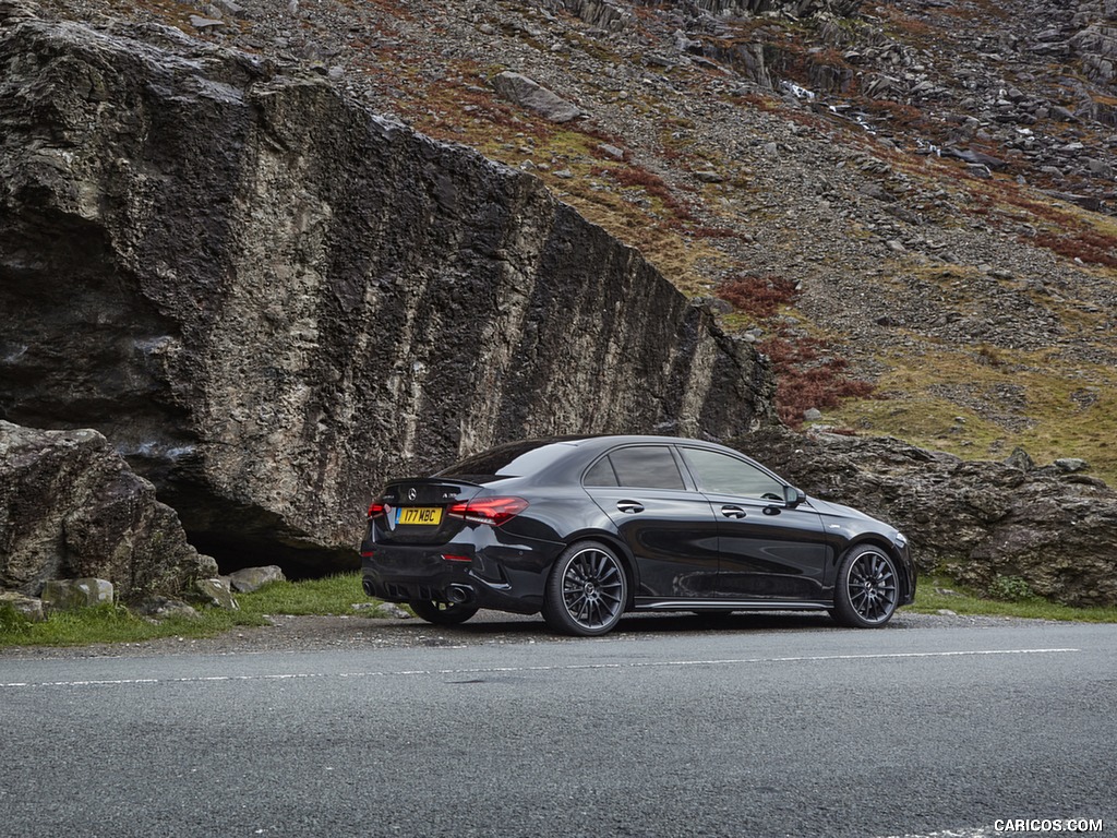 2020 Mercedes-AMG A 35 Sedan (UK-Spec) - Rear Three-Quarter