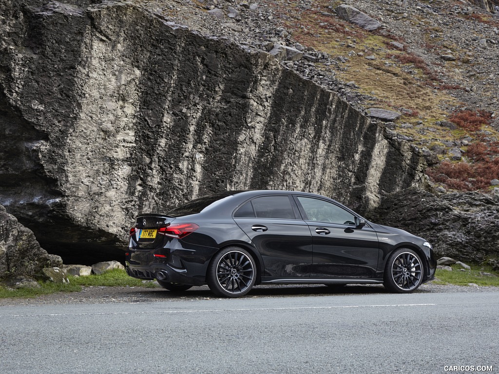 2020 Mercedes-AMG A 35 Sedan (UK-Spec) - Rear Three-Quarter