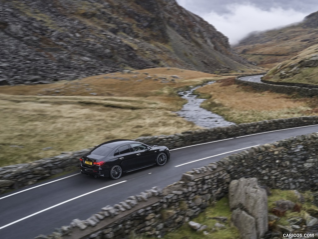 2020 Mercedes-AMG A 35 Sedan (UK-Spec) - Rear Three-Quarter