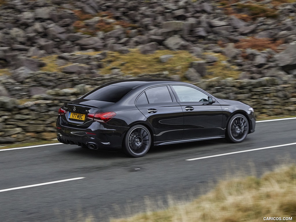 2020 Mercedes-AMG A 35 Sedan (UK-Spec) - Rear Three-Quarter