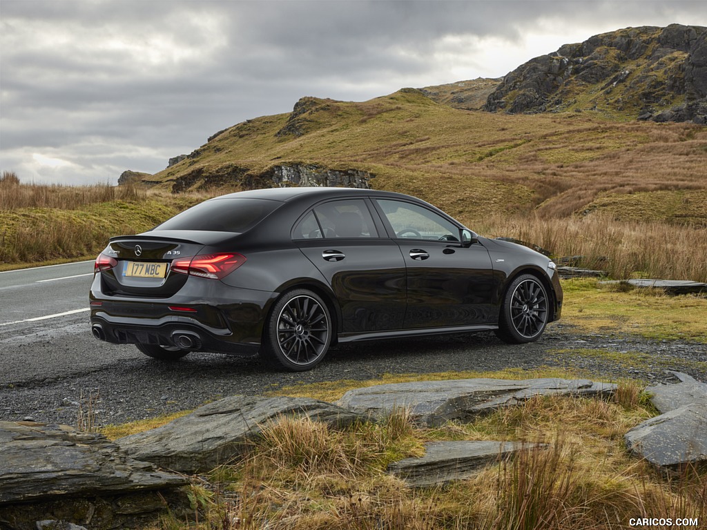 2020 Mercedes-AMG A 35 Sedan (UK-Spec) - Rear Three-Quarter