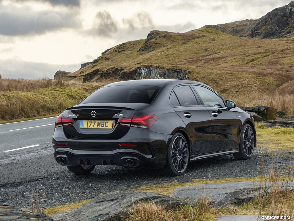 2020 Mercedes-AMG A 35 Sedan (UK-Spec) - Rear Three-Quarter