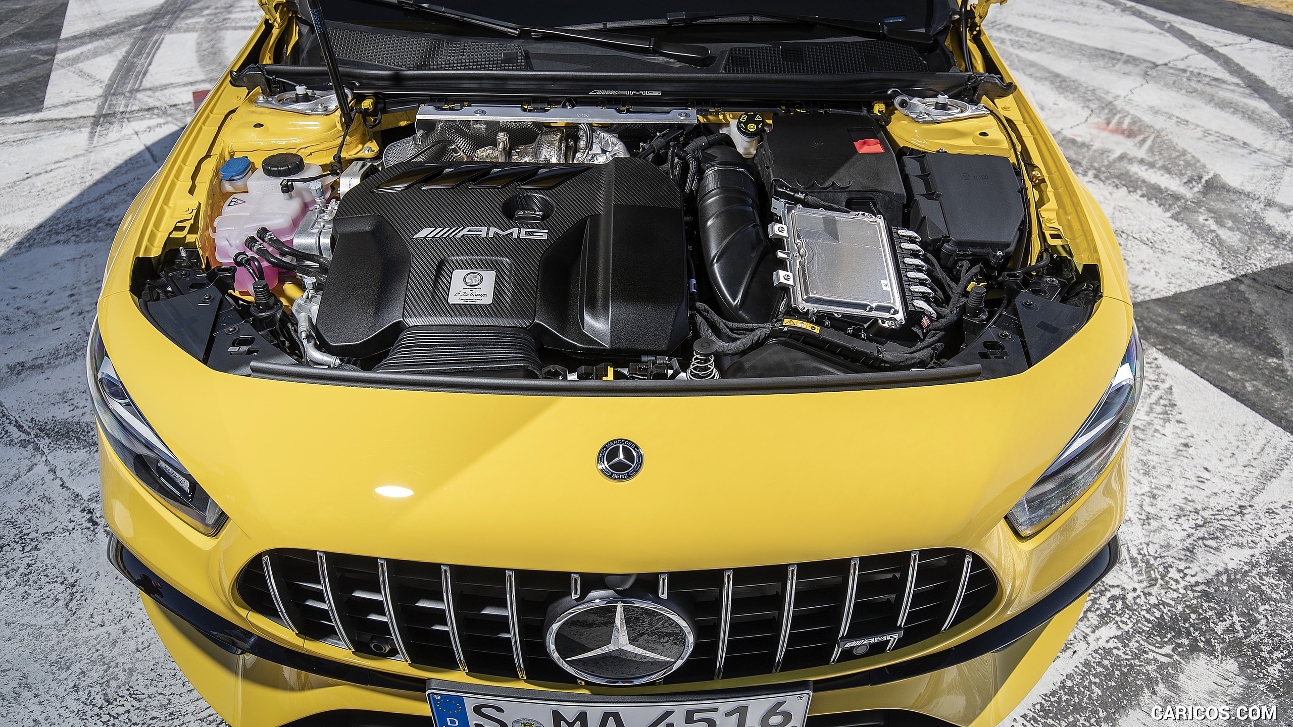 2020 Mercedes-AMG A 45 S 4MATIC+ (Color: Sun Yellow) - Engine, #109 of 188