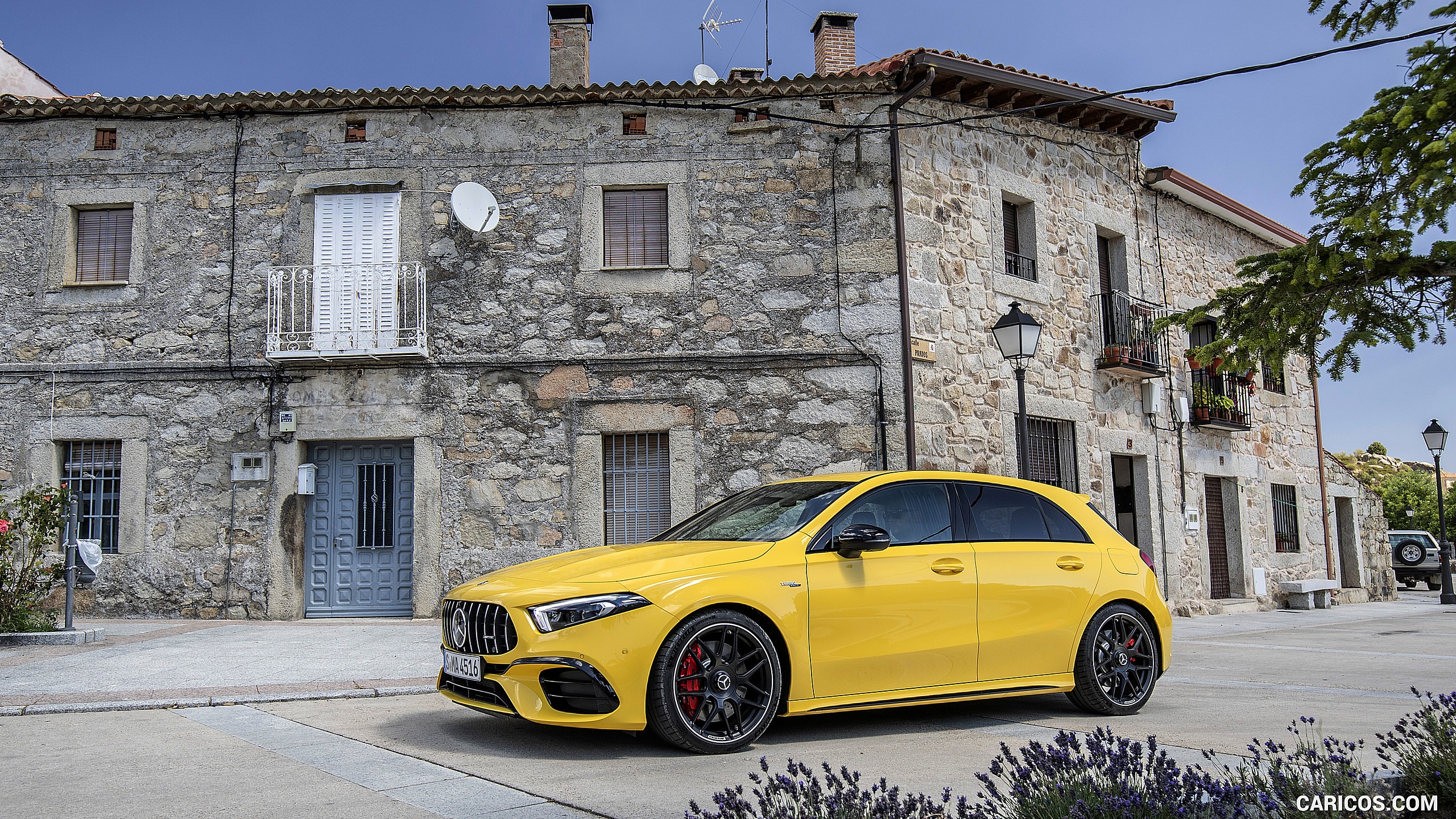 2020 Mercedes-AMG A 45 S 4MATIC+ (Color: Sun Yellow) - Front Three-Quarter, #100 of 188