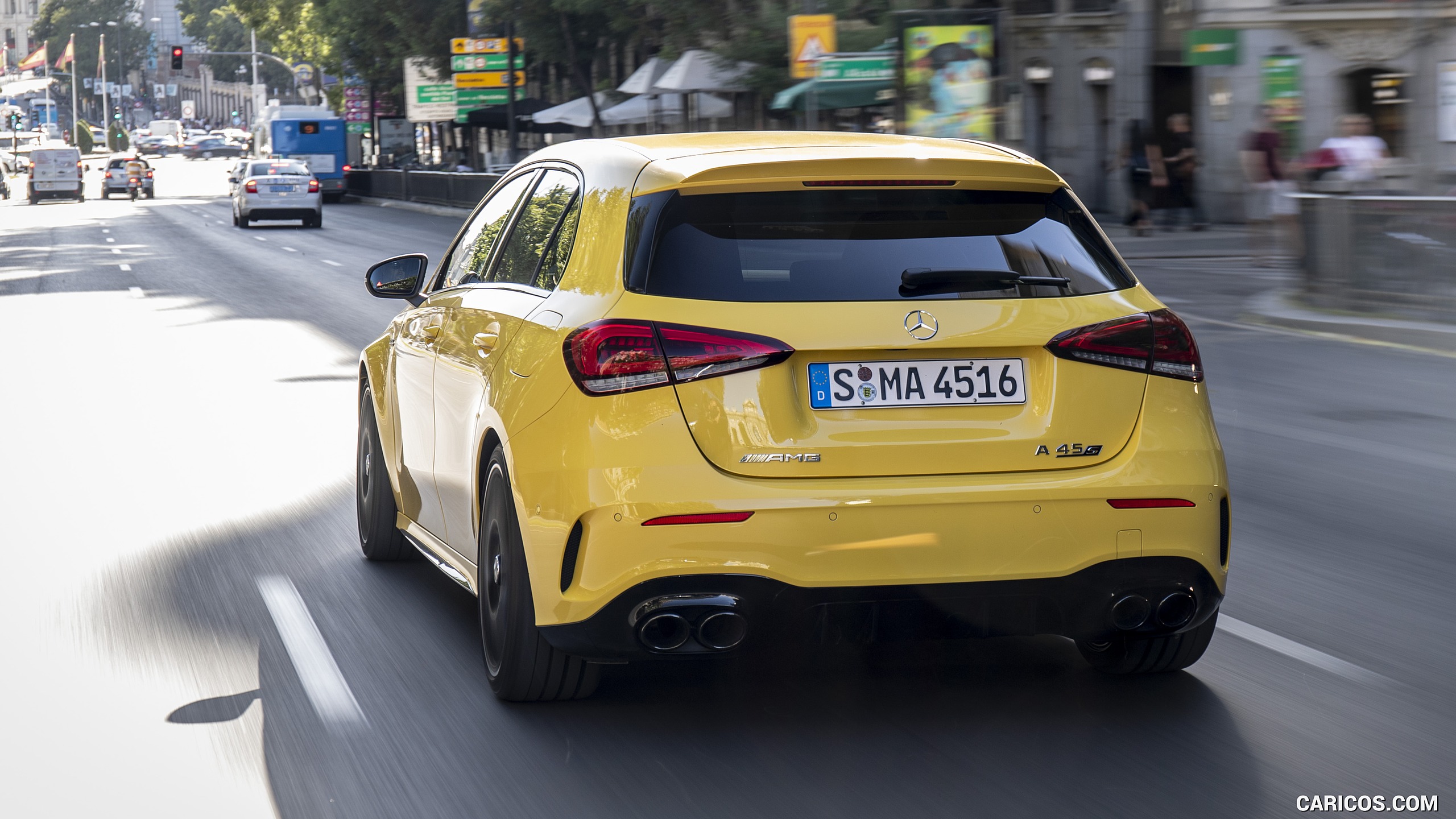 2020 Mercedes-AMG A 45 S 4MATIC+ (Color: Sun Yellow) - Rear, #71 of 188
