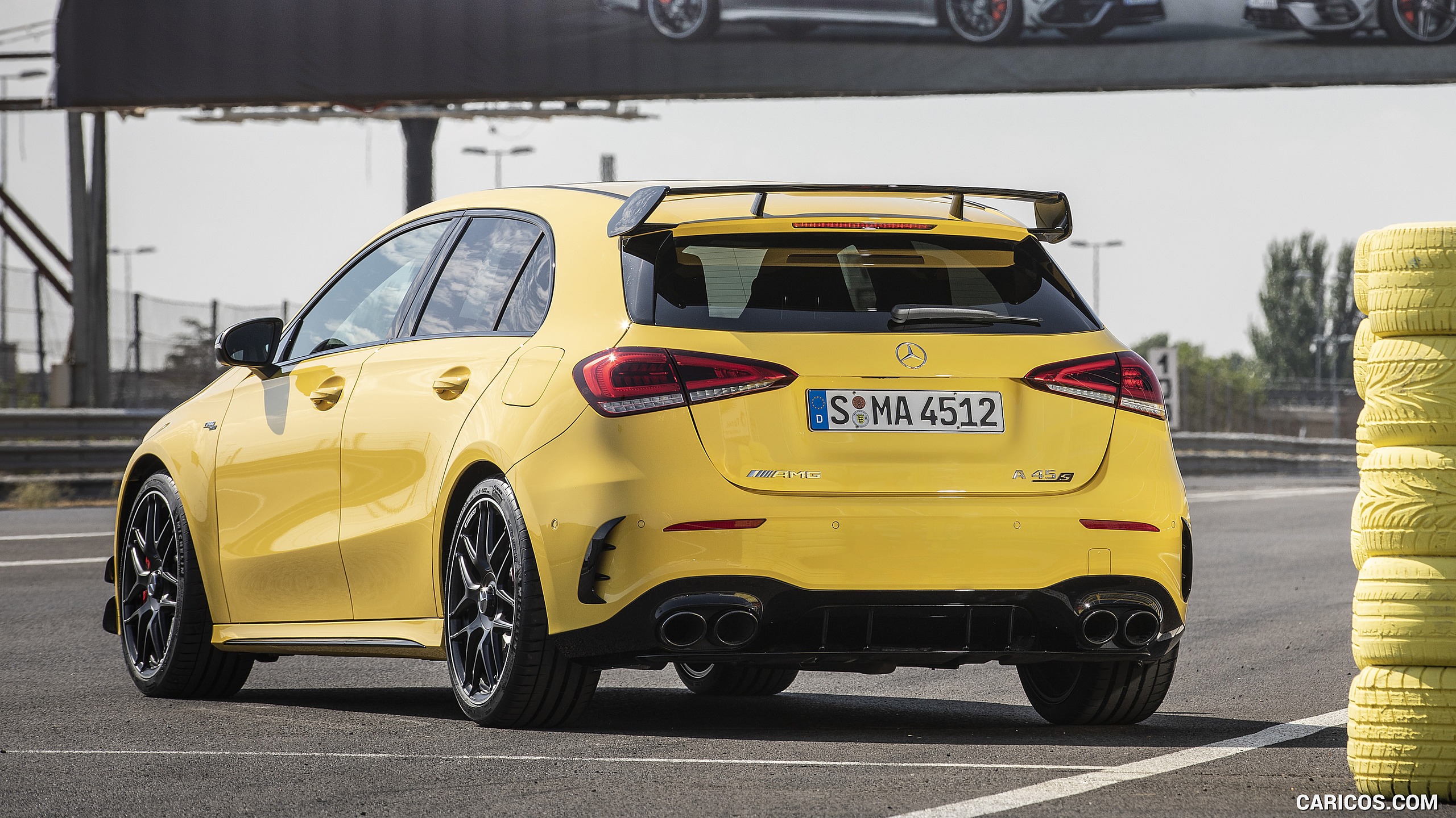 2020 Mercedes-AMG A 45 S 4MATIC+ (Color: Sun Yellow) - Rear, #89 of 188