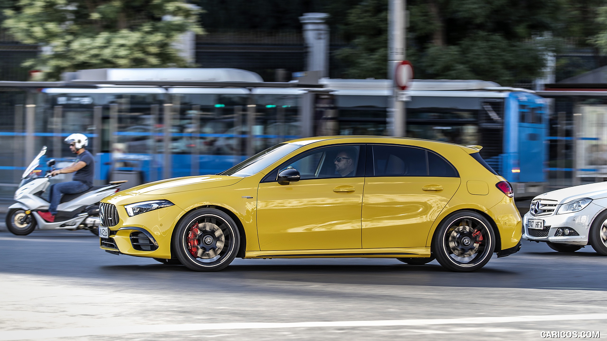 2020 Mercedes-AMG A 45 S 4MATIC+ (Color: Sun Yellow) - Side, #74 of 188