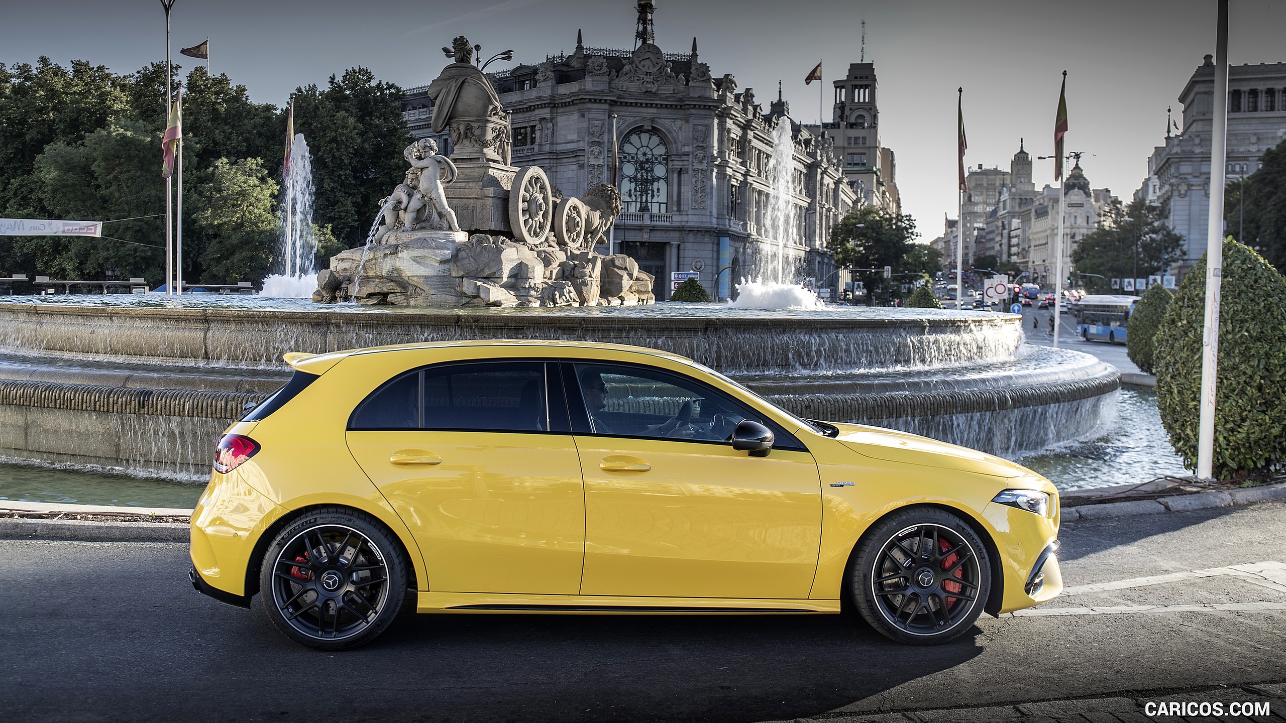 2020 Mercedes-AMG A 45 S 4MATIC+ (Color: Sun Yellow) - Side, #101 of 188