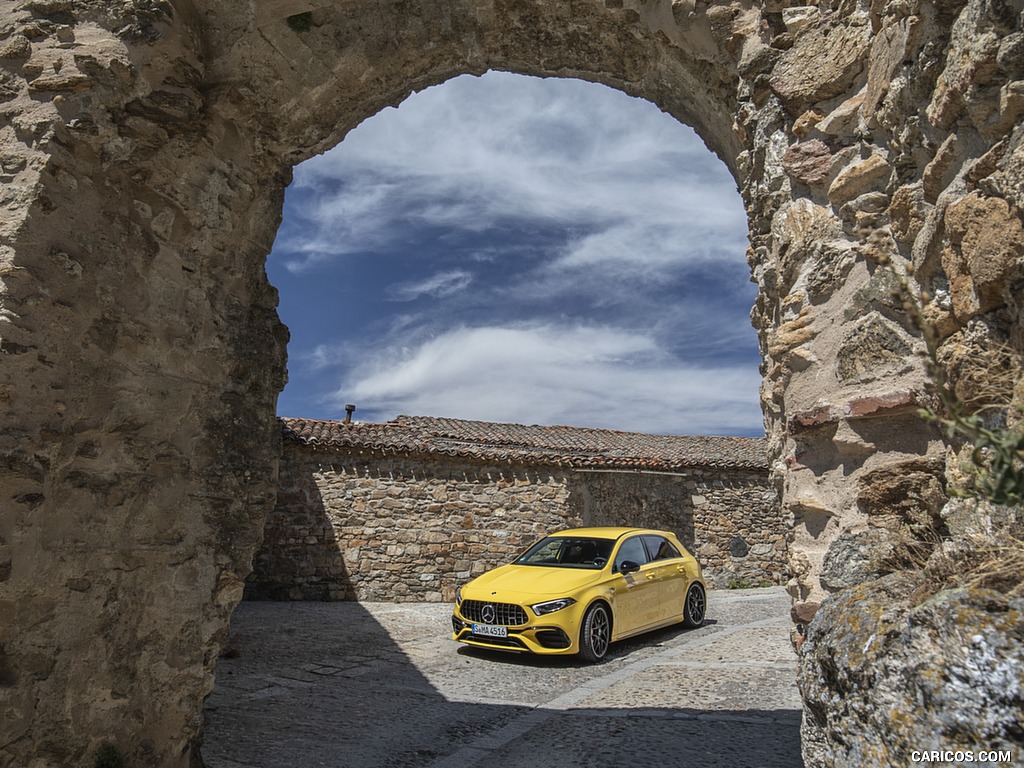 2020 Mercedes-AMG A 45 S 4MATIC+ (Color: Sun Yellow) - Front Three-Quarter