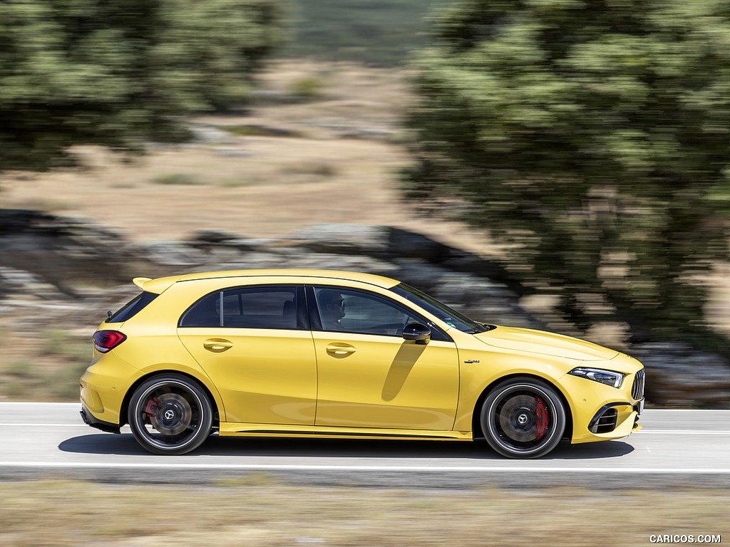 2020 Mercedes-AMG A 45 S 4MATIC+ (Color: Sun Yellow) - Side