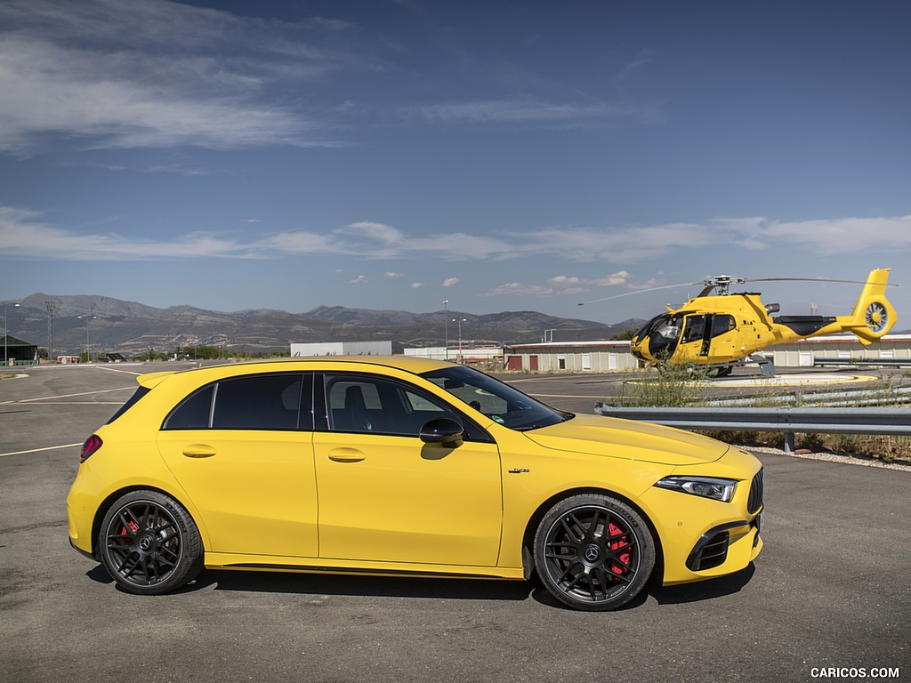 2020 Mercedes-AMG A 45 S 4MATIC+ (Color: Sun Yellow) - Side