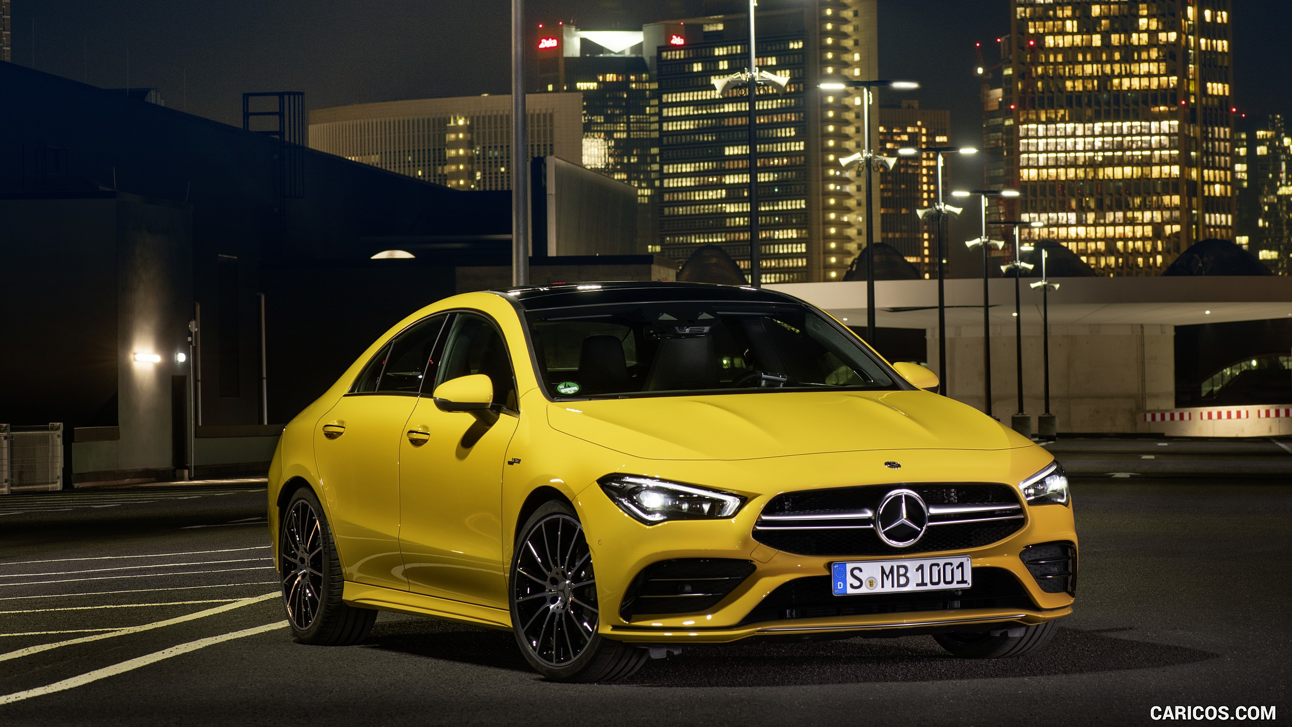 2020 Mercedes-AMG CLA 35 4MATIC (Color: Sun Yellow) - Front Three-Quarter, #11 of 34
