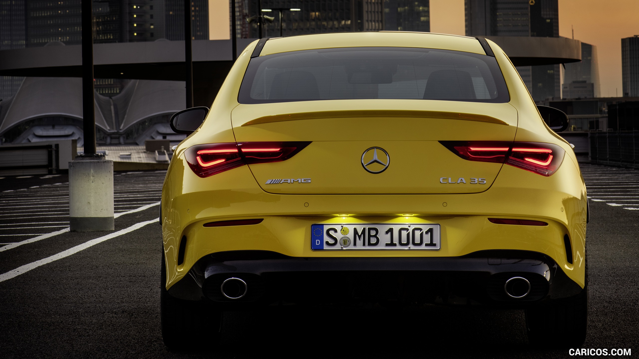 2020 Mercedes-AMG CLA 35 4MATIC (Color: Sun Yellow) - Rear, #13 of 34