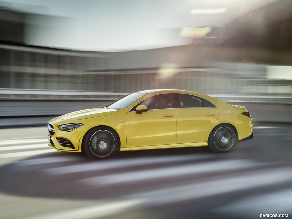 2020 Mercedes-AMG CLA 35 4MATIC (Color: Sun Yellow) - Front Three-Quarter