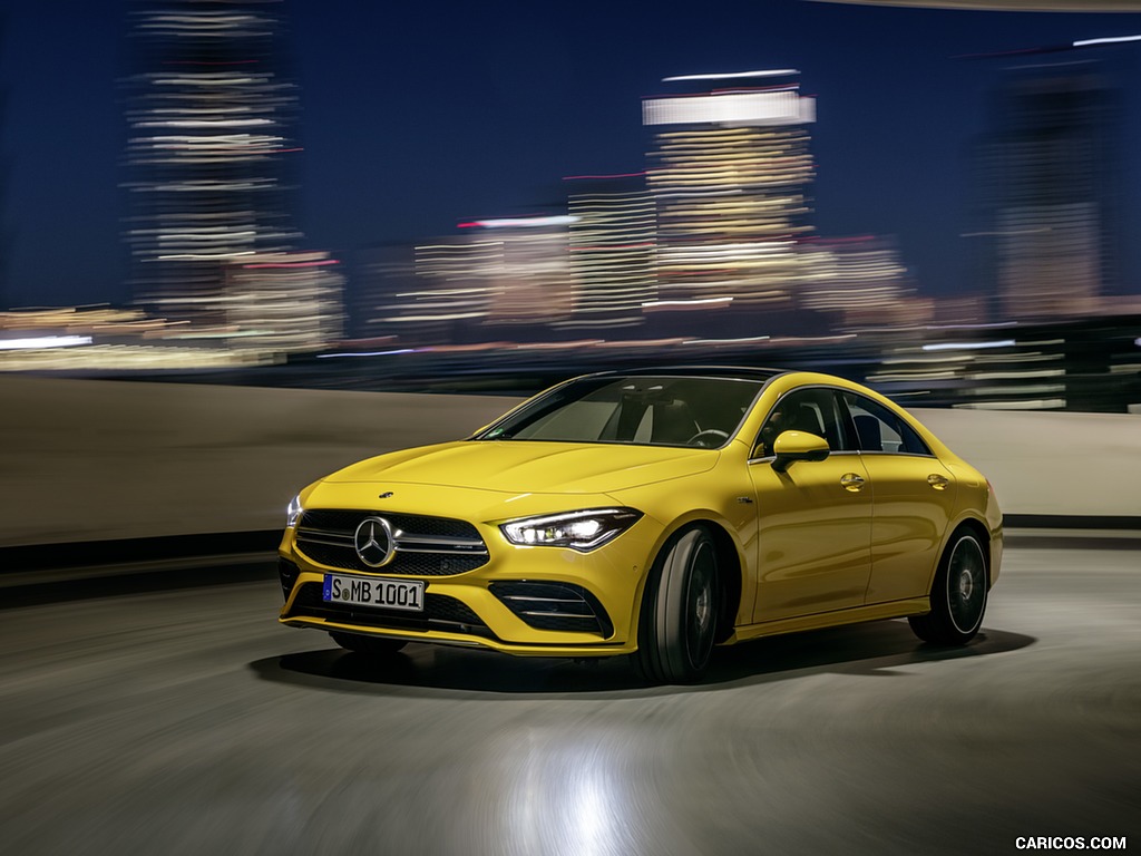 2020 Mercedes-AMG CLA 35 4MATIC (Color: Sun Yellow) - Front Three-Quarter