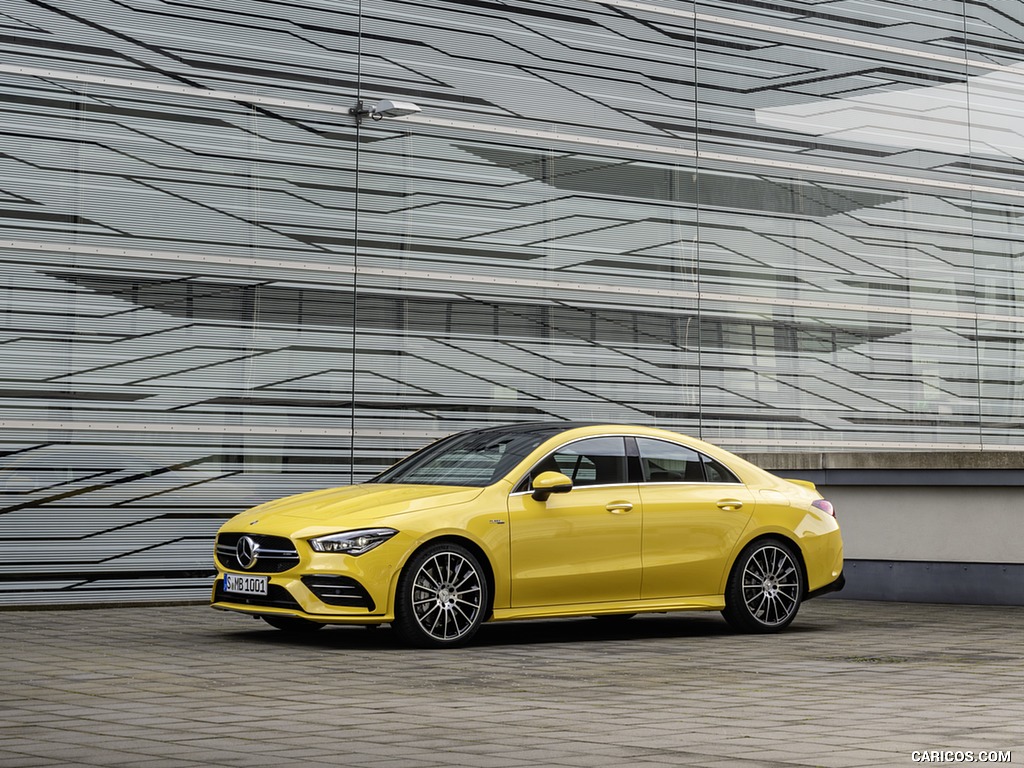 2020 Mercedes-AMG CLA 35 4MATIC (Color: Sun Yellow) - Front Three-Quarter