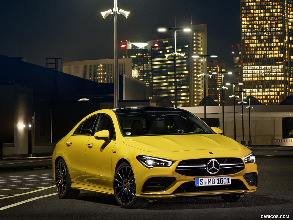 2020 Mercedes-AMG CLA 35 4MATIC (Color: Sun Yellow) - Front Three-Quarter