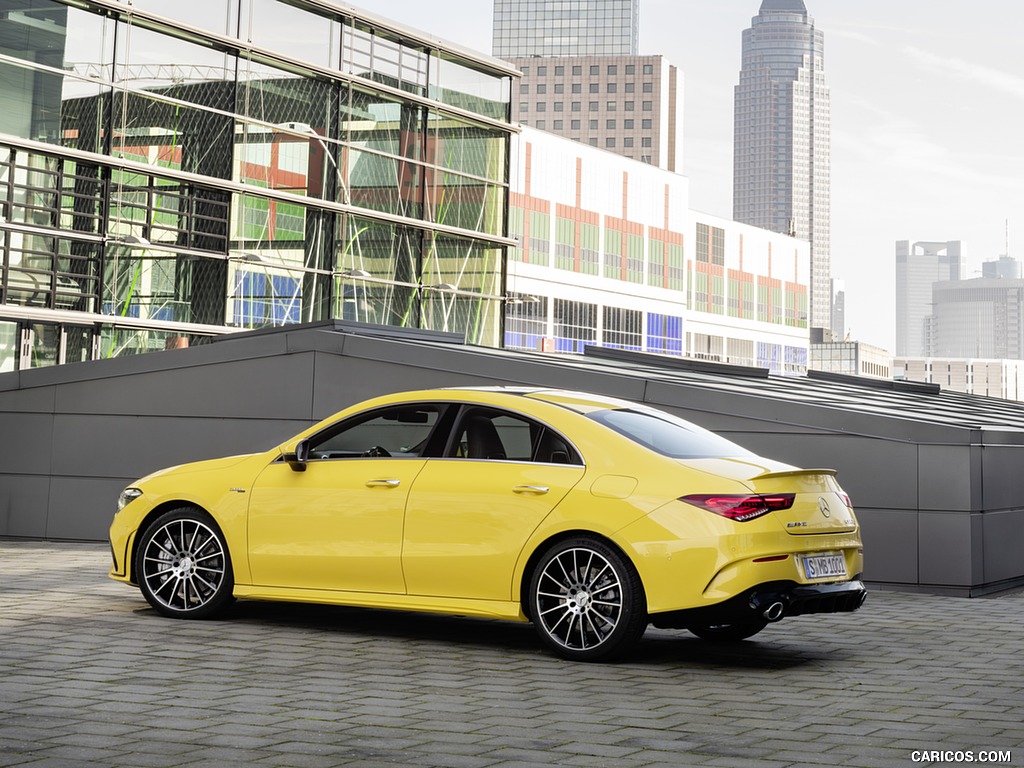 2020 Mercedes-AMG CLA 35 4MATIC (Color: Sun Yellow) - Rear Three-Quarter