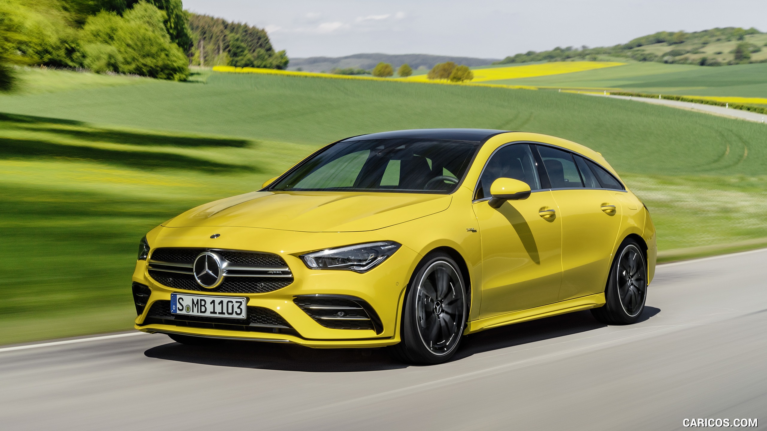 2020 Mercedes-AMG CLA 35 4MATIC Shooting Brake - Front Three-Quarter, #1 of 21