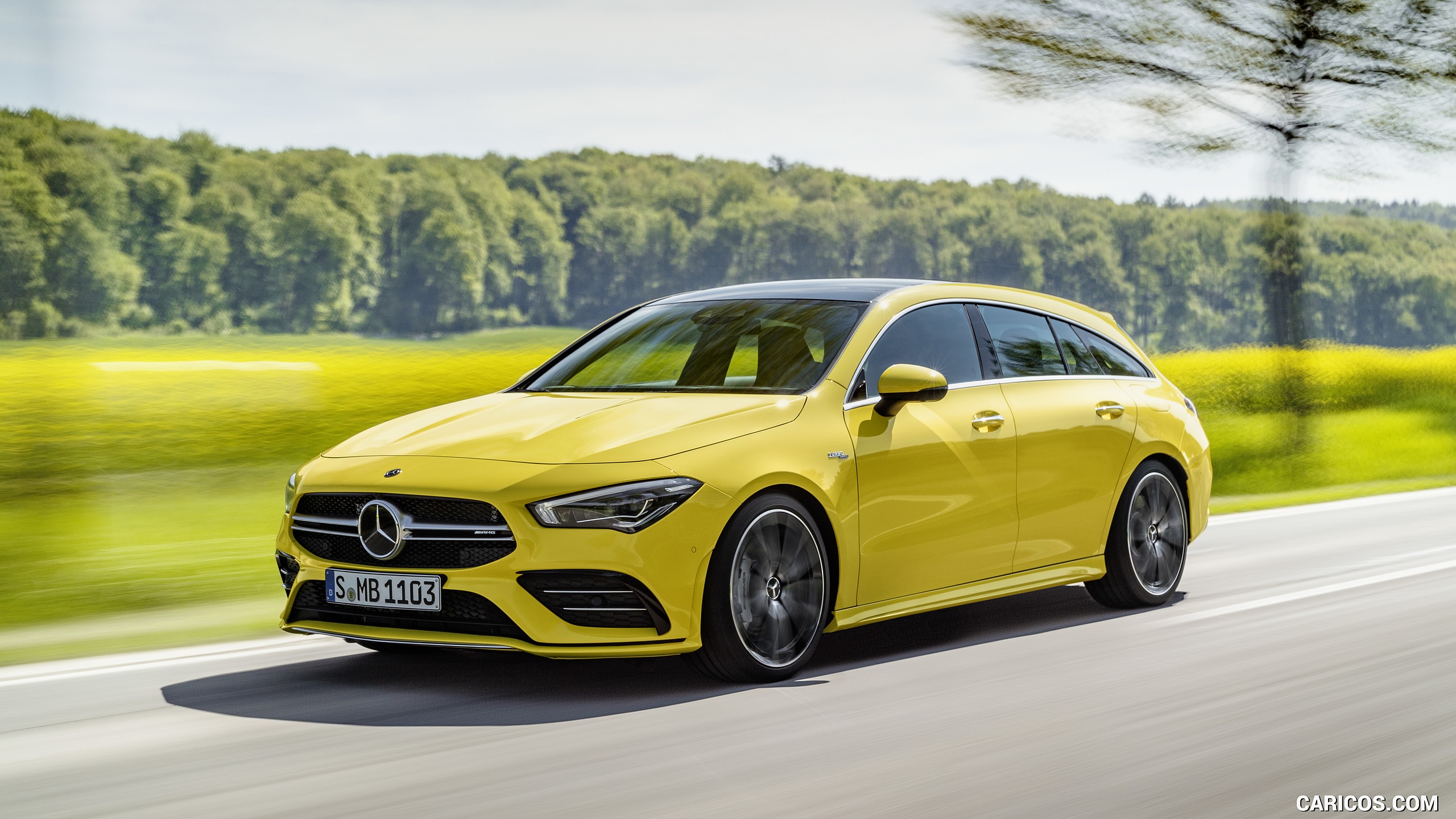 2020 Mercedes-AMG CLA 35 4MATIC Shooting Brake - Front Three-Quarter, #4 of 21