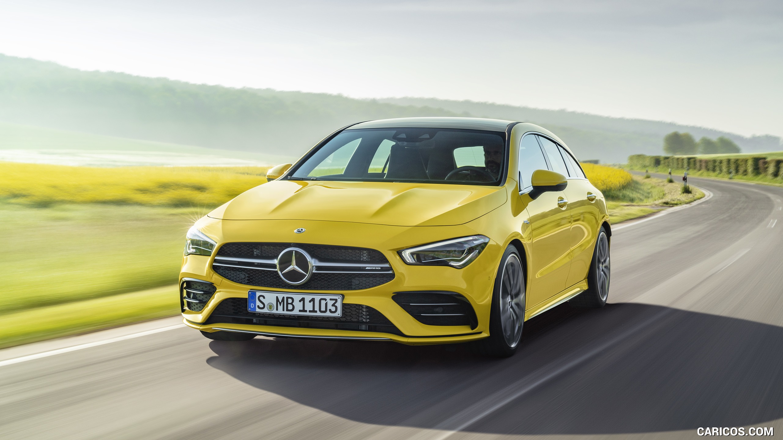 2020 Mercedes-AMG CLA 35 4MATIC Shooting Brake - Front Three-Quarter, #8 of 21