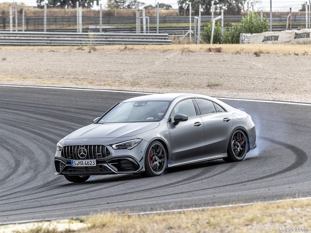 2020 Mercedes-AMG CLA 45 (Color: Designo Mountain Gray Magno) - Front Three-Quarter