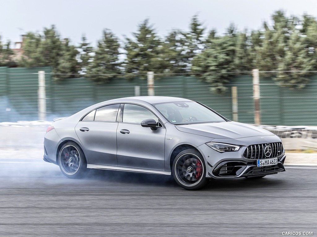 2020 Mercedes-AMG CLA 45 (Color: Designo Mountain Gray Magno) - Front Three-Quarter