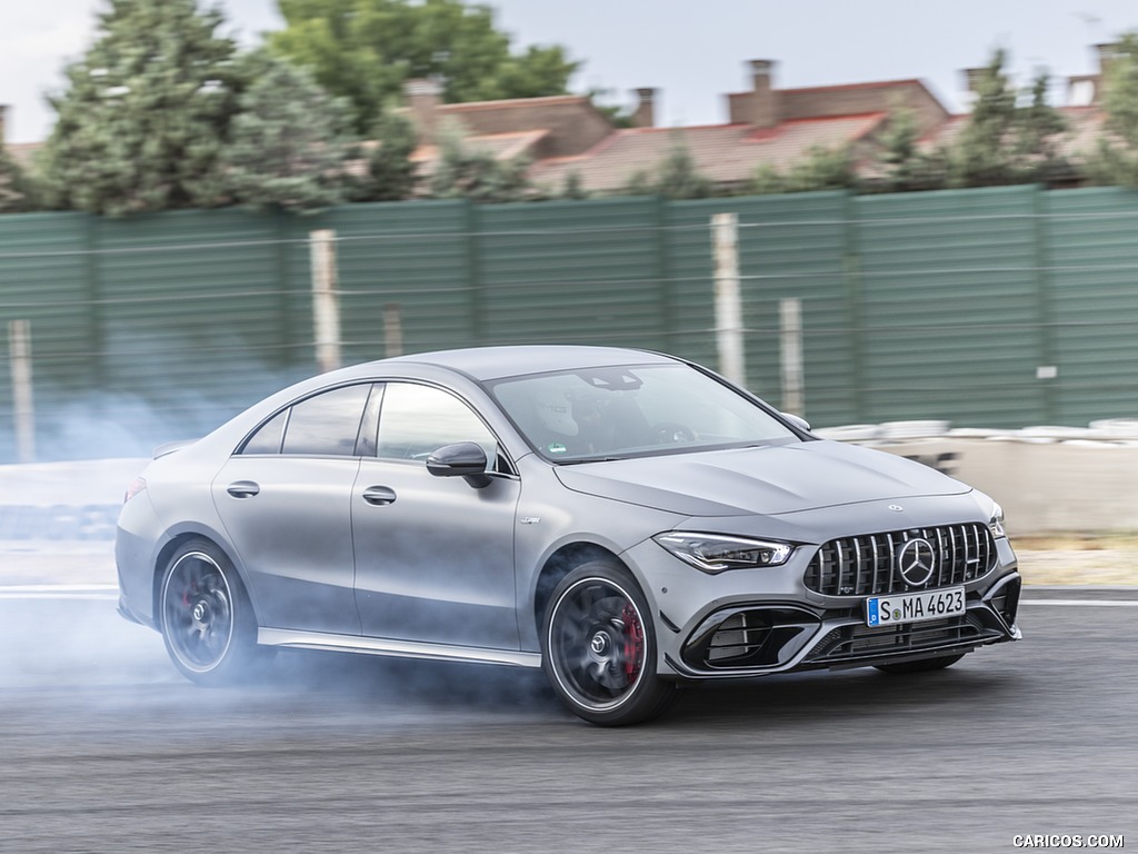 2020 Mercedes-AMG CLA 45 (Color: Designo Mountain Gray Magno) - Front Three-Quarter