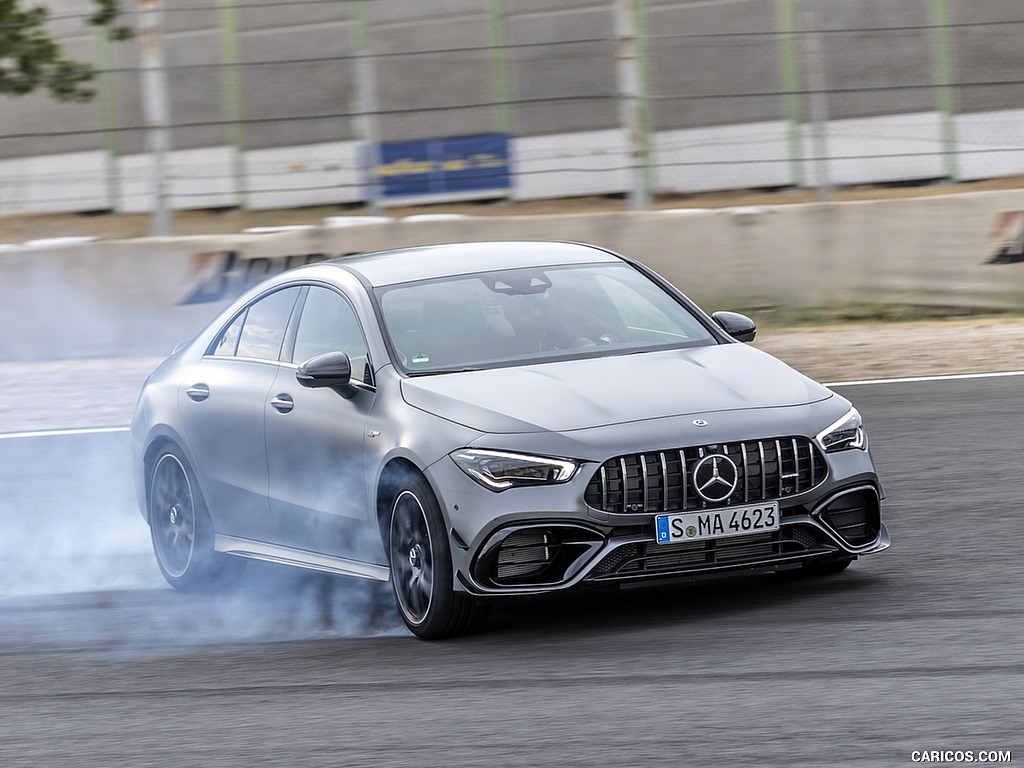 2020 Mercedes-AMG CLA 45 (Color: Designo Mountain Gray Magno) - Front Three-Quarter