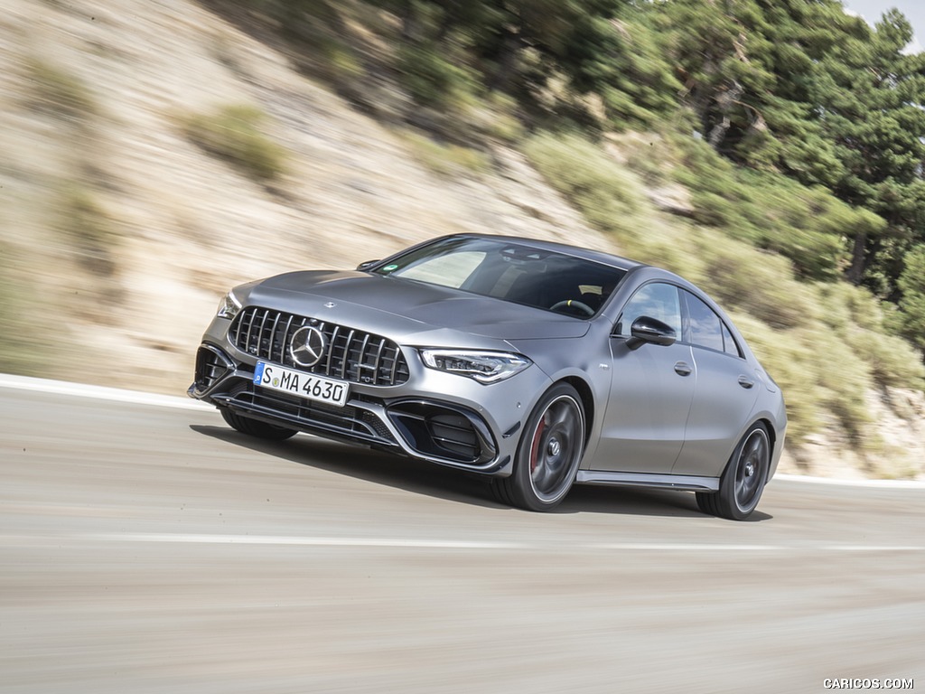 2020 Mercedes-AMG CLA 45 (Color: Designo Mountain Gray Magno) - Front Three-Quarter