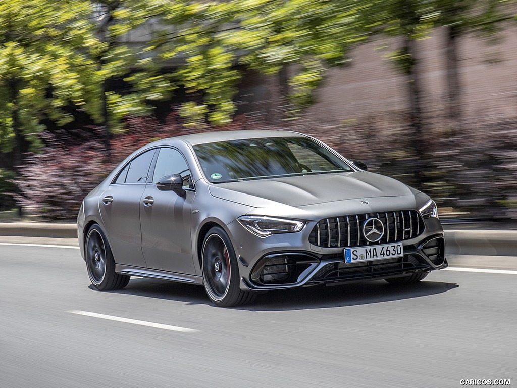 2020 Mercedes-AMG CLA 45 (Color: Designo Mountain Gray Magno) - Front Three-Quarter