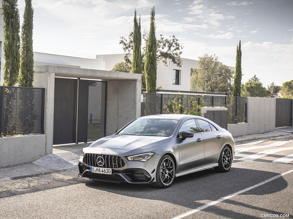 2020 Mercedes-AMG CLA 45 (Color: Designo Mountain Gray Magno) - Front Three-Quarter