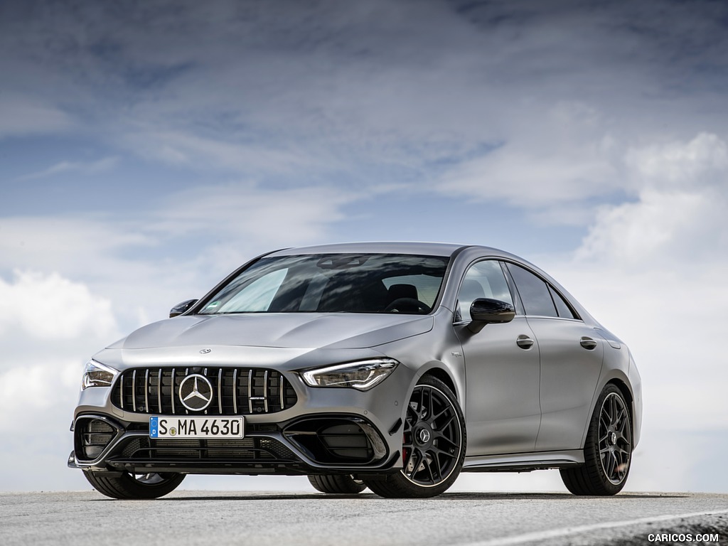 2020 Mercedes-AMG CLA 45 (Color: Designo Mountain Gray Magno) - Front Three-Quarter