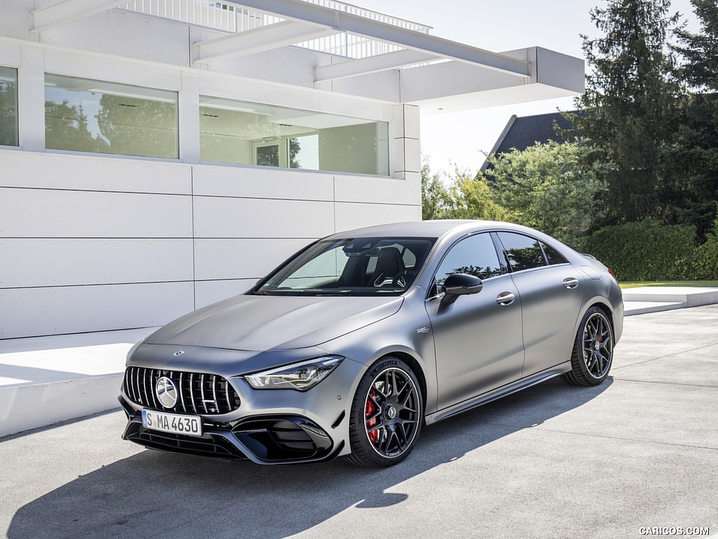 2020 Mercedes-AMG CLA 45 (Color: Designo Mountain Gray Magno) - Front Three-Quarter