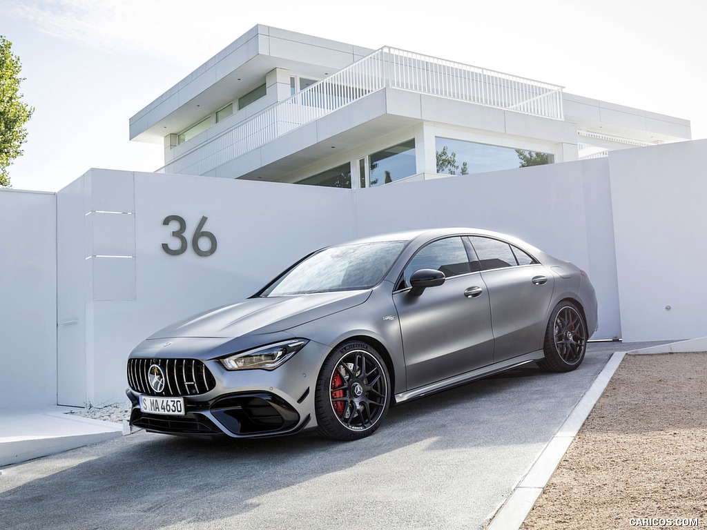 2020 Mercedes-AMG CLA 45 (Color: Designo Mountain Gray Magno) - Front Three-Quarter