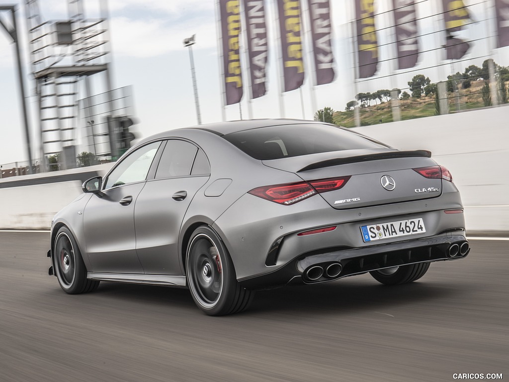 2020 Mercedes-AMG CLA 45 (Color: Designo Mountain Gray Magno) - Rear Three-Quarter