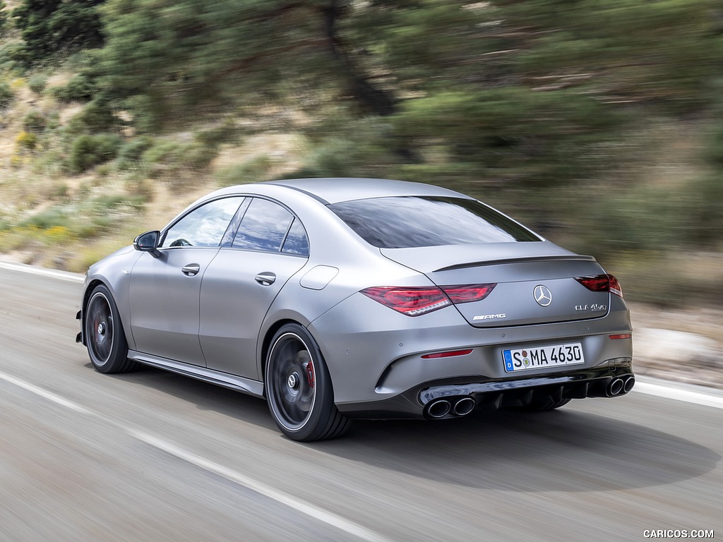 2020 Mercedes-AMG CLA 45 (Color: Designo Mountain Gray Magno) - Rear Three-Quarter