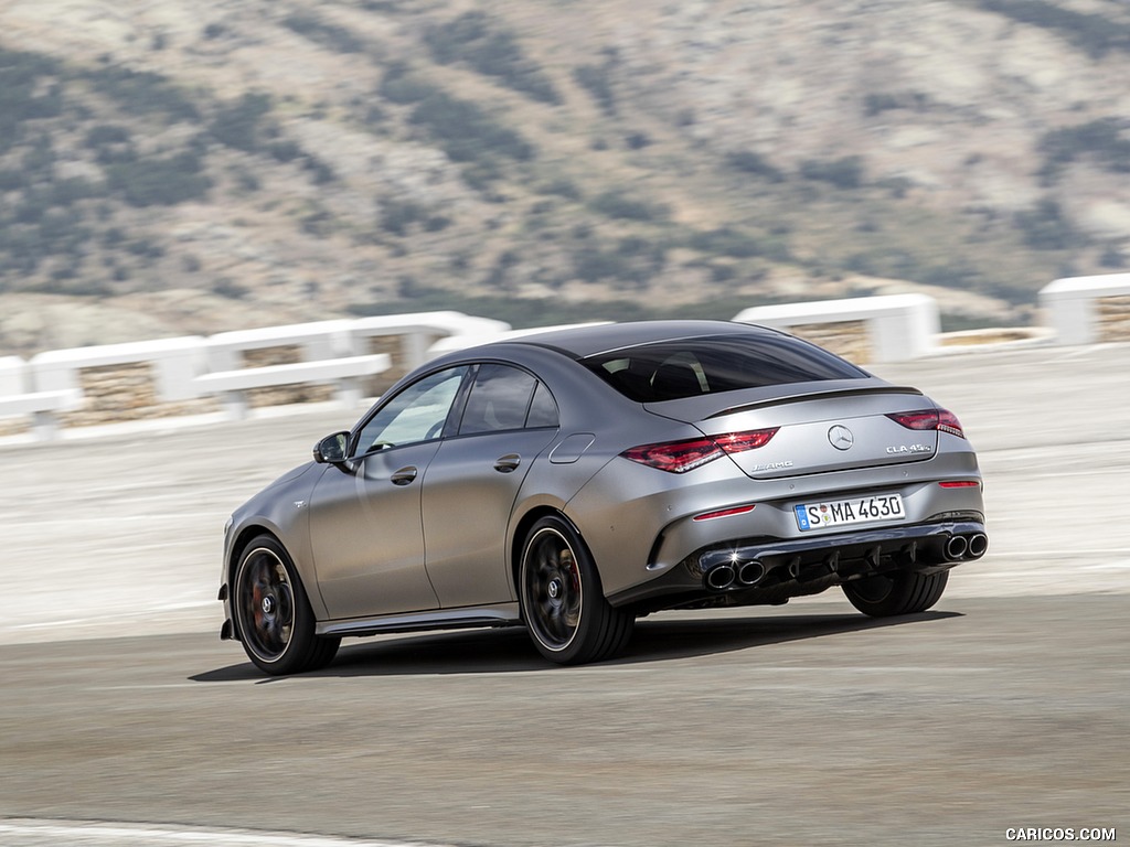 2020 Mercedes-AMG CLA 45 (Color: Designo Mountain Gray Magno) - Rear Three-Quarter