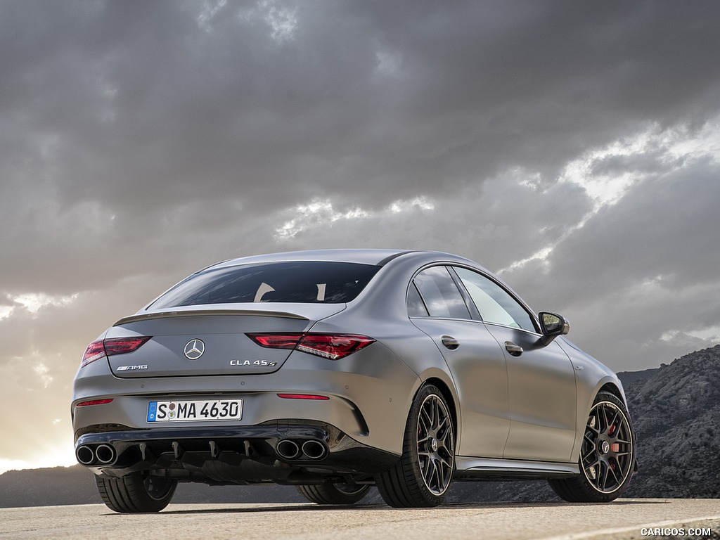 2020 Mercedes-AMG CLA 45 (Color: Designo Mountain Gray Magno) - Rear Three-Quarter