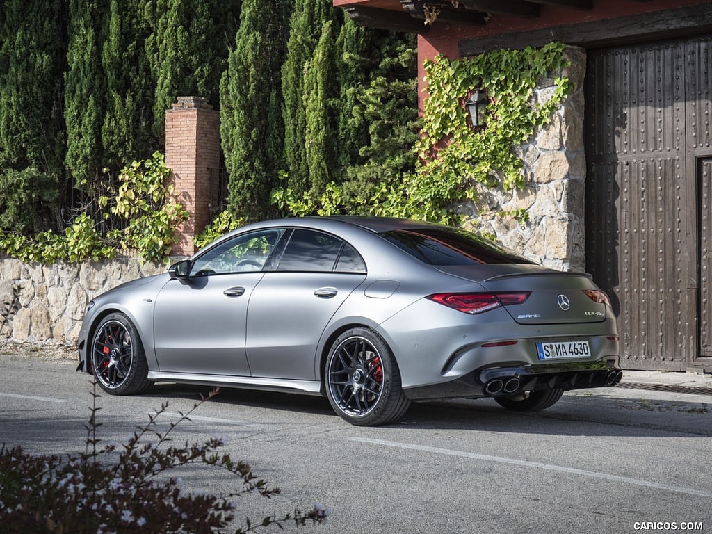 2020 Mercedes-AMG CLA 45 (Color: Designo Mountain Gray Magno) - Rear Three-Quarter