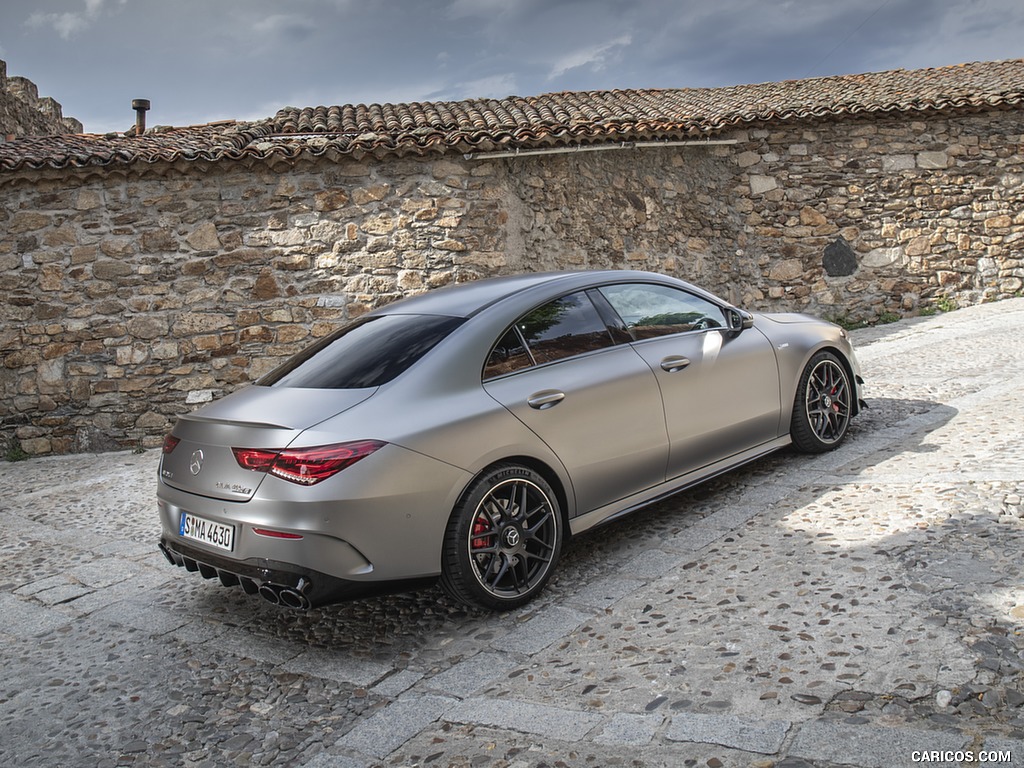 2020 Mercedes-AMG CLA 45 (Color: Designo Mountain Gray Magno) - Rear Three-Quarter